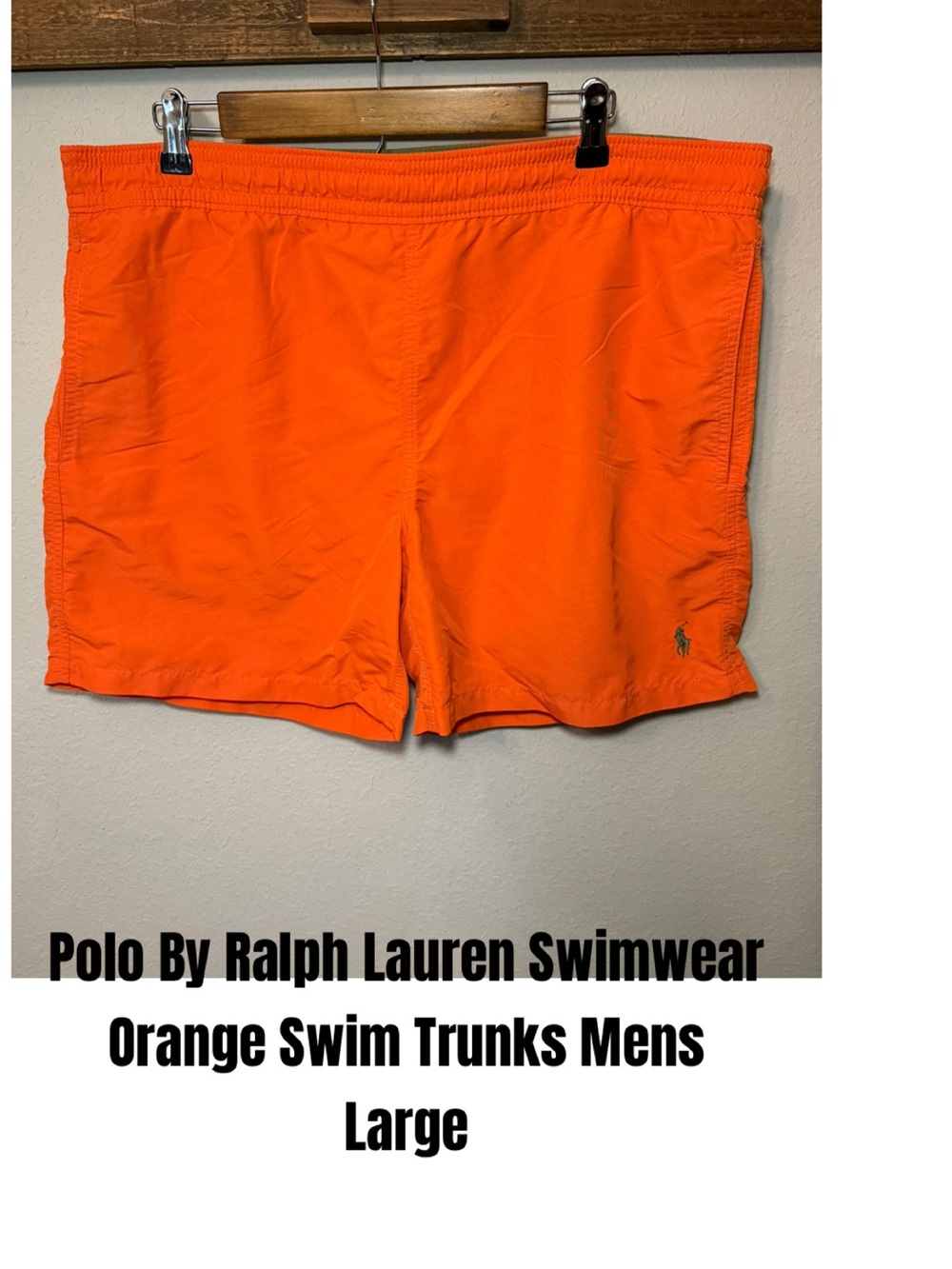 Polo By Ralph Lauren Swimwear Orange Swim Trunks Mens Large